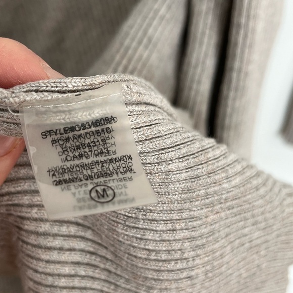 Cyrus Cozy Tan Ribbed Knit Cardigan open sweater size medium - Picture 3 of 4